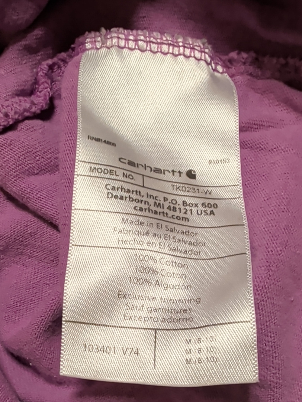 Carhartt Women's Relaxed Fit Midweight Logo Long Sleeve Shirt Size MSRP $29.9 - Picture 5 of 5
